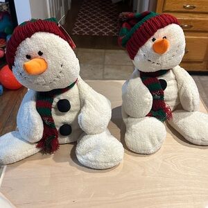 Russ Blizzard Snowmen Plush with Scarf and Hat Set